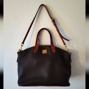 Dooney & Bourke Pebble Satchel Brown Leather